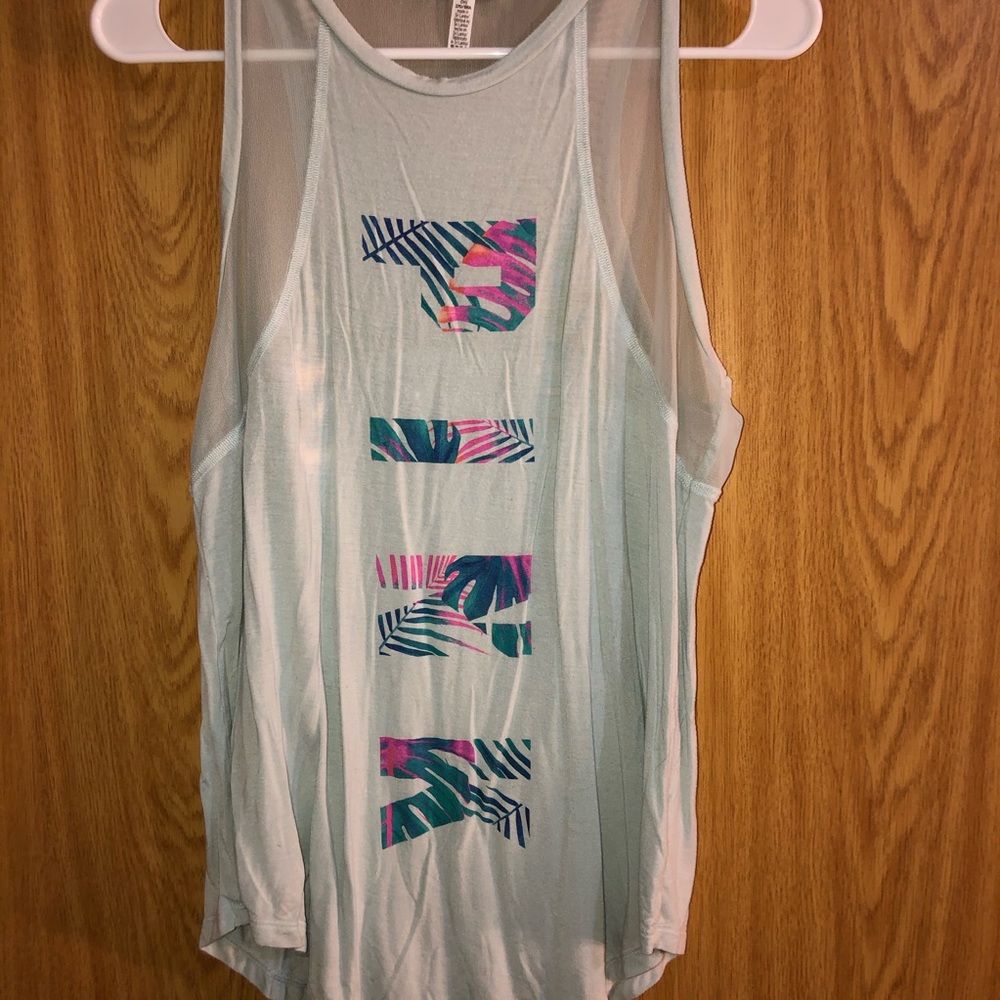 PINK turquoise muscle shirt💙